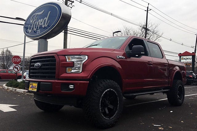 Custom Dark Red Lifted F-150 at All American Ford Point Pleasant in Point Pleasant NJ