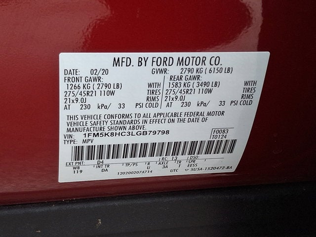 2020 Ford Explorer Platinum