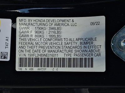 2022 Honda Civic Sport