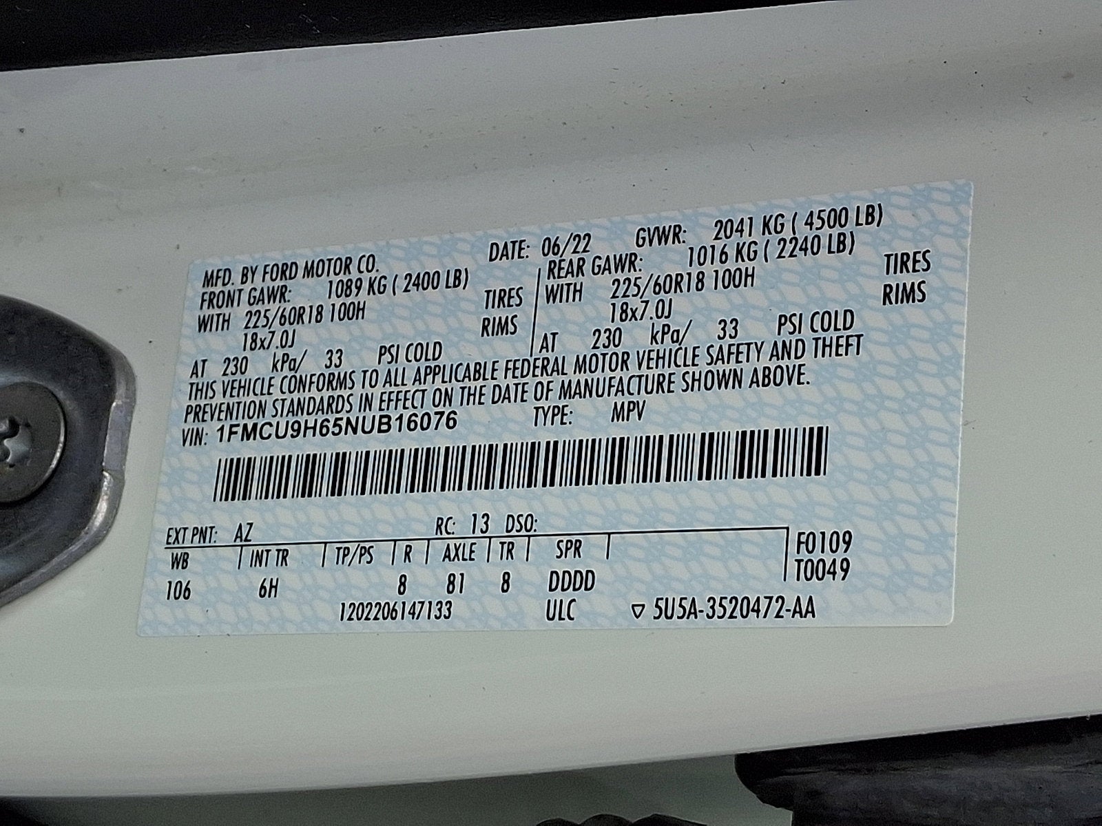 2022 Ford Escape SEL