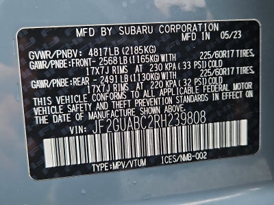 2024 Subaru Crosstrek AWD