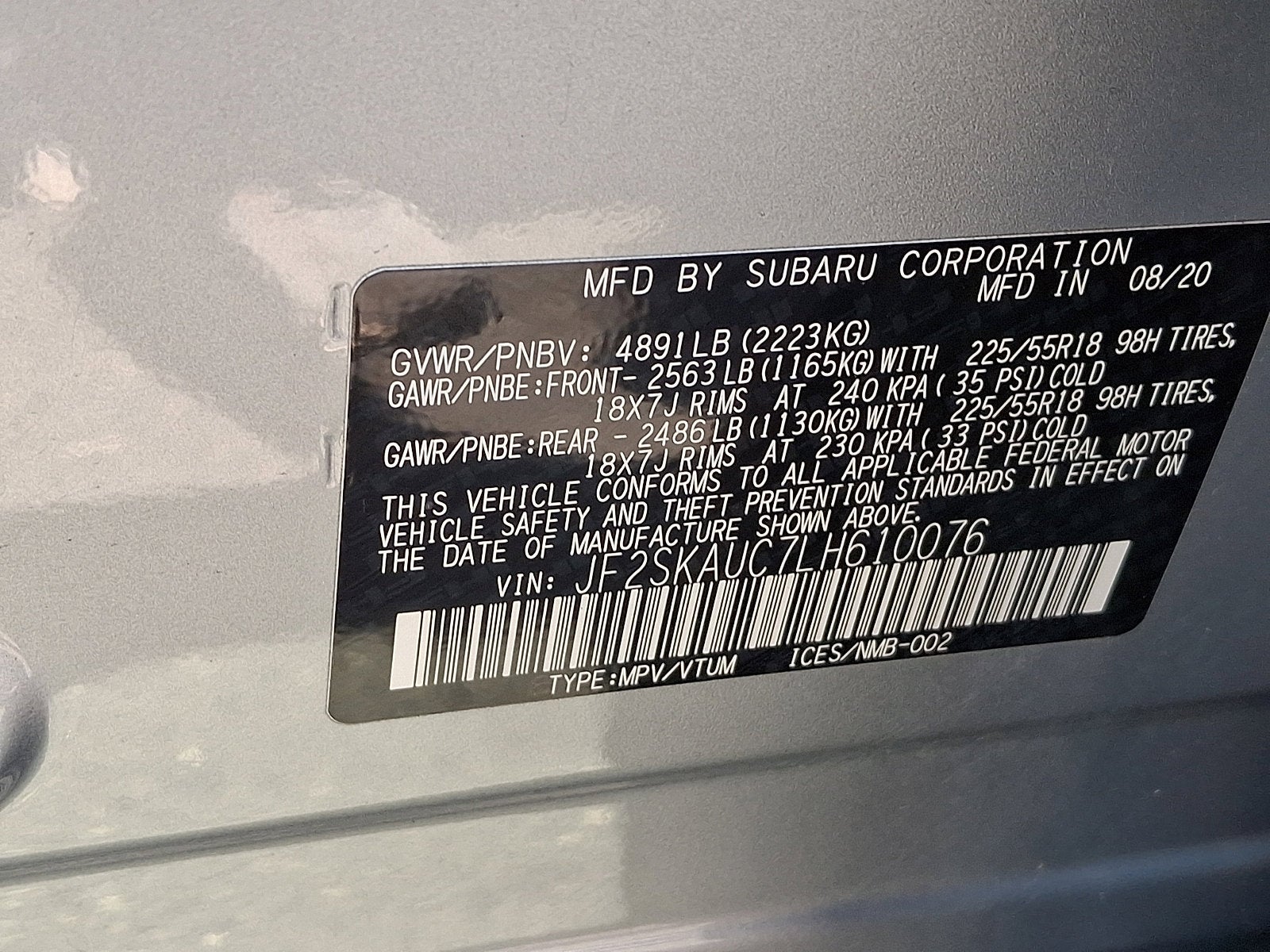 2020 Subaru Forester Limited
