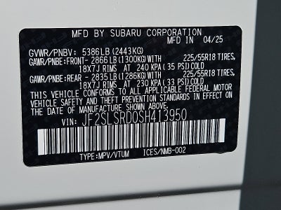 2025 Subaru Forester Hybrid Limited Hybrid