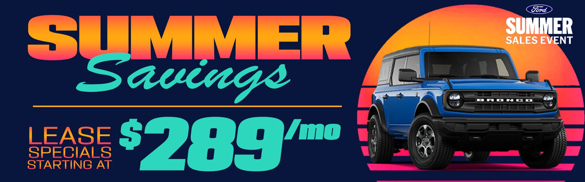 Summer Sales Event Lease Specials