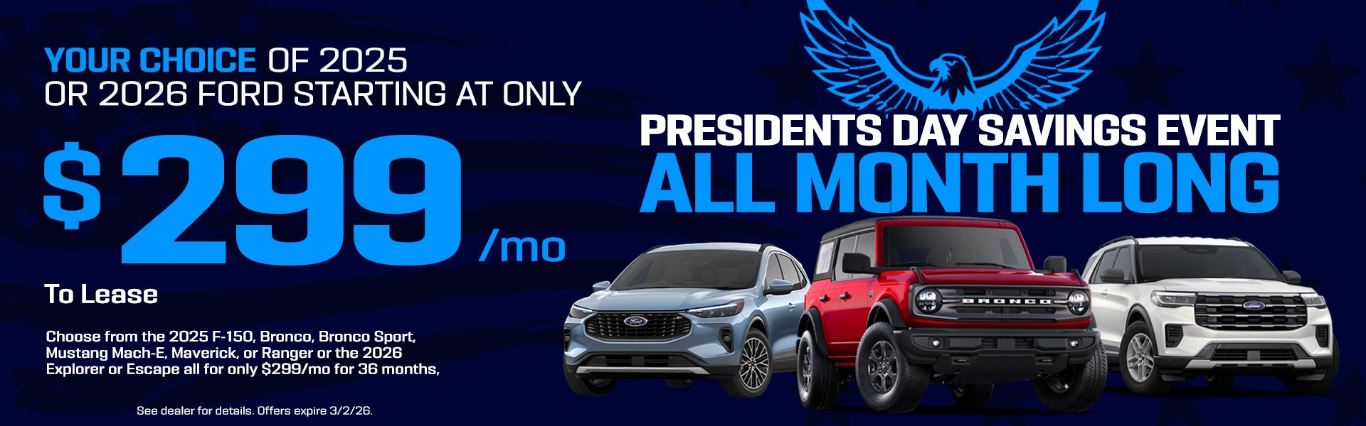 January 2026 Specials